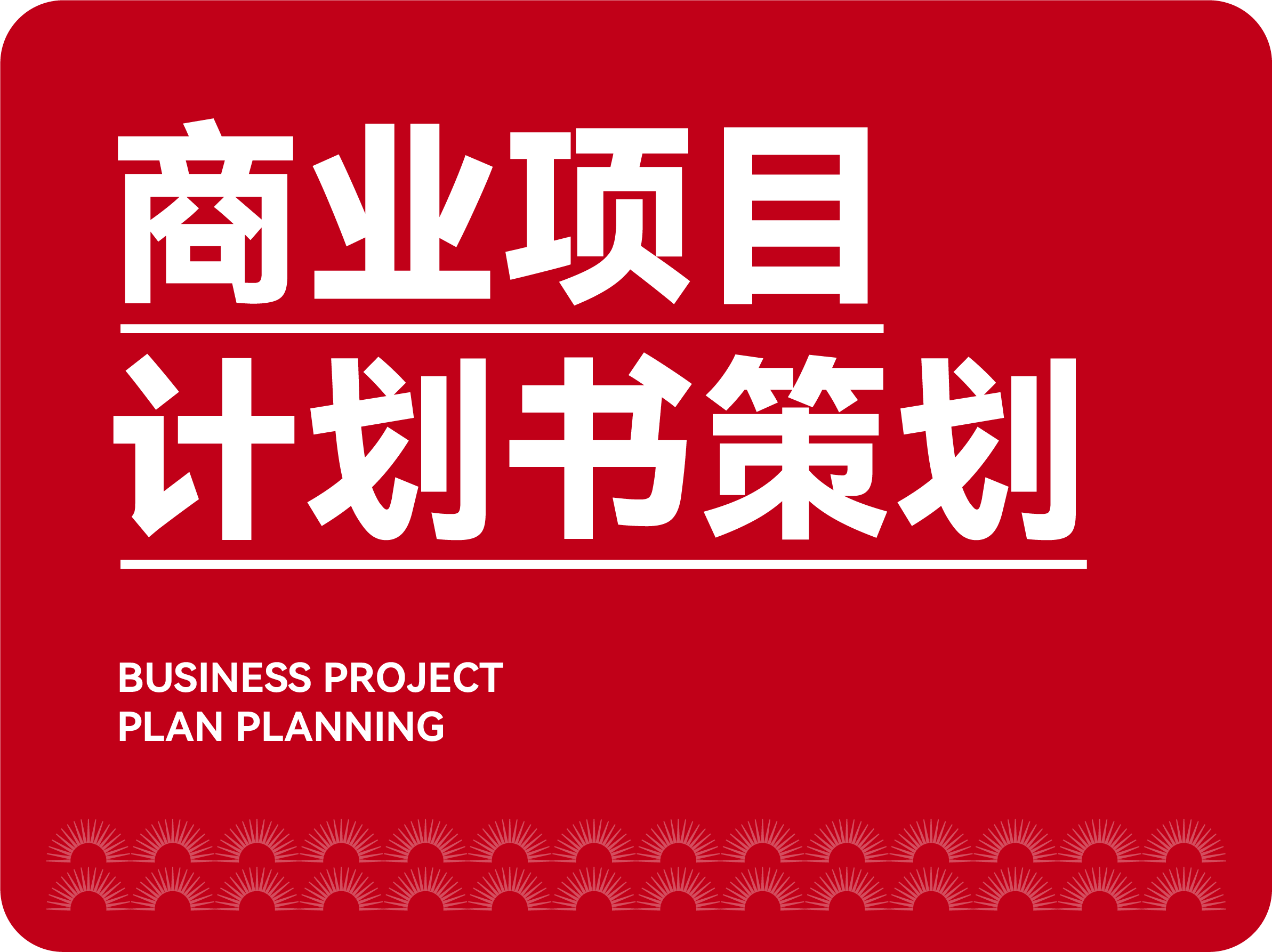 商業(yè)項目計劃書策劃
